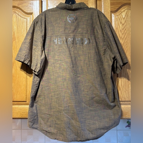 Harley-Davidson Motorcycles Brown Casual Button Down Short Sleeve Shirt Men’s XL - Picture 7 of 7